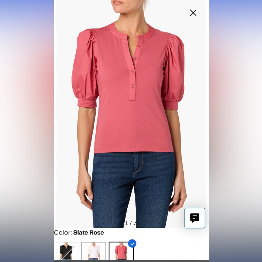 Small Joes Jeans Mixed Media Henley Top